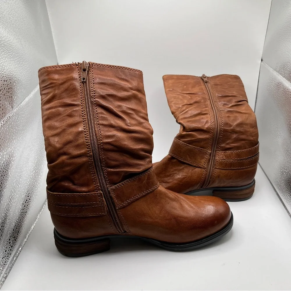 NWOB Josef Seibel Sanja 14 Cognac Womens Leather Knee High Boots size 36 US5-5.5 - Picture 14 of 14
